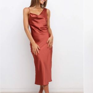 Petal & Pup Lyam Dress in rust